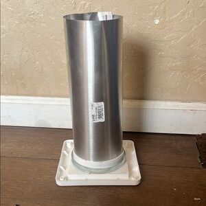 White Vent Cover with 4” Worm Clamp